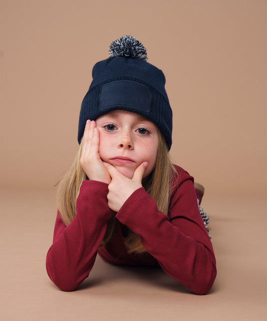 Kids snowstar patch beanie
